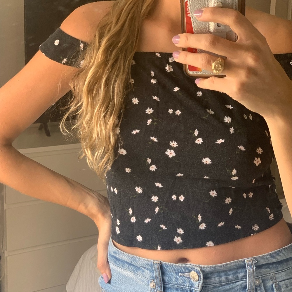 Off the shoulder crop top